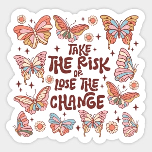 Butterfly the change Distressed Sticker